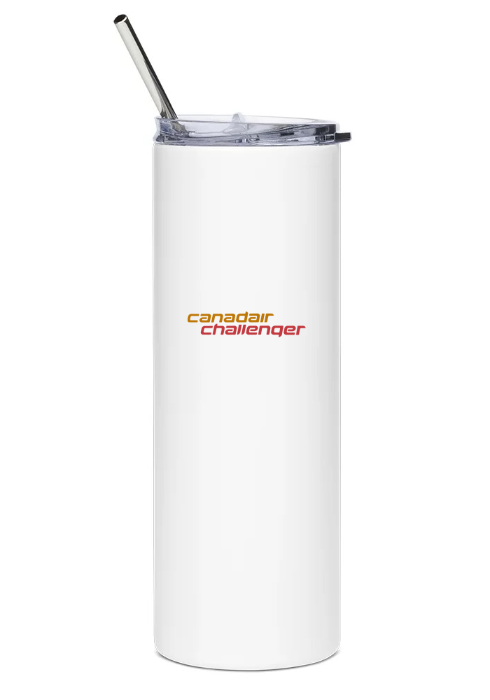 back of Canadair Challenger 600 Mug water tumbler