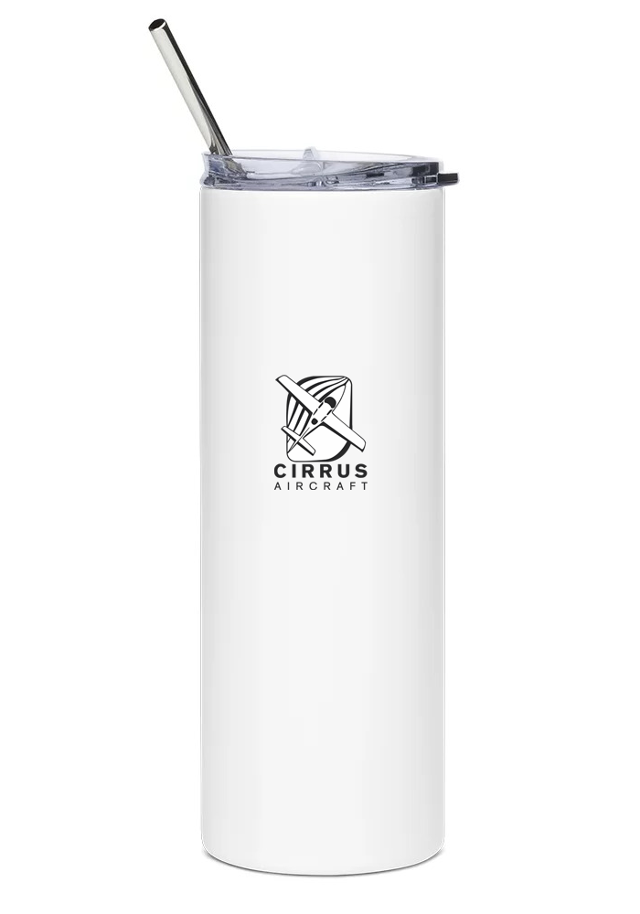 back of Cirrus Vision SF50 water bottle