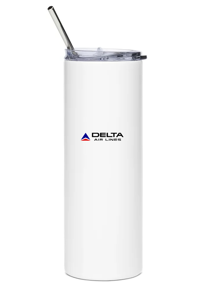 back of Delta Airlines Douglas DC-8 water tumbler