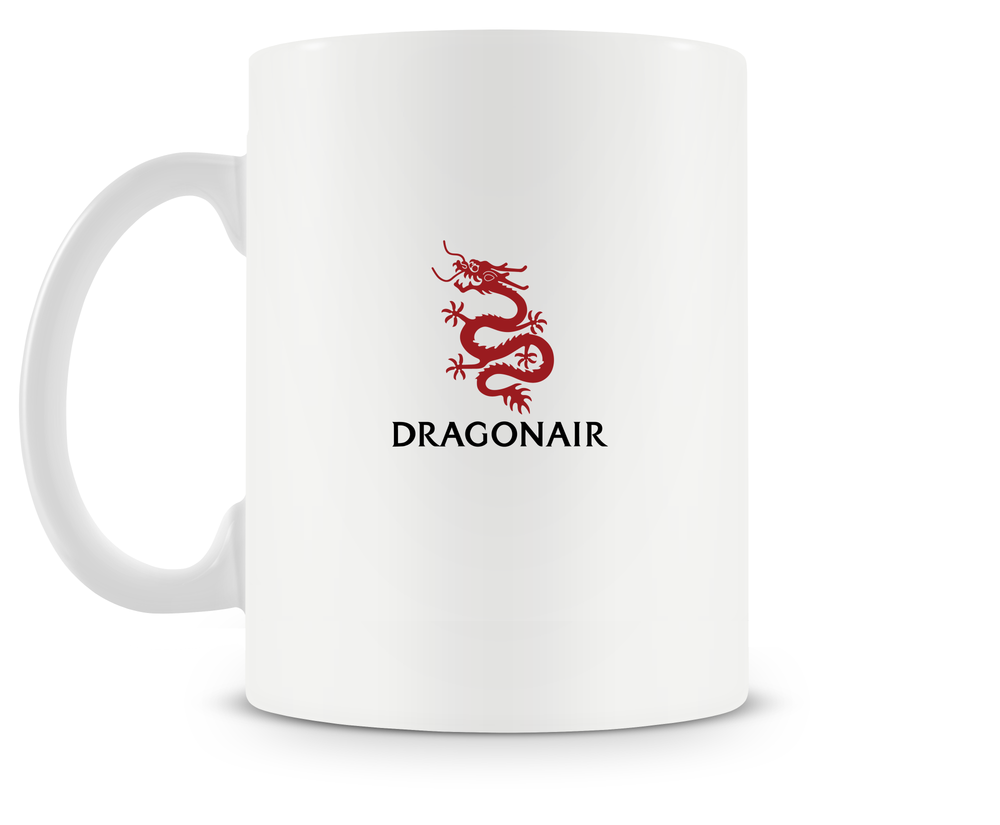 back of Dragonair Airbus A330 mug