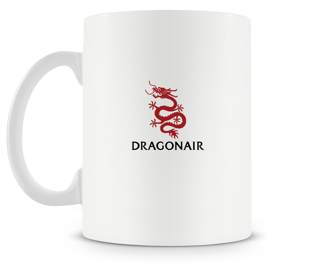 back of Dragonair Airbus A330 mug