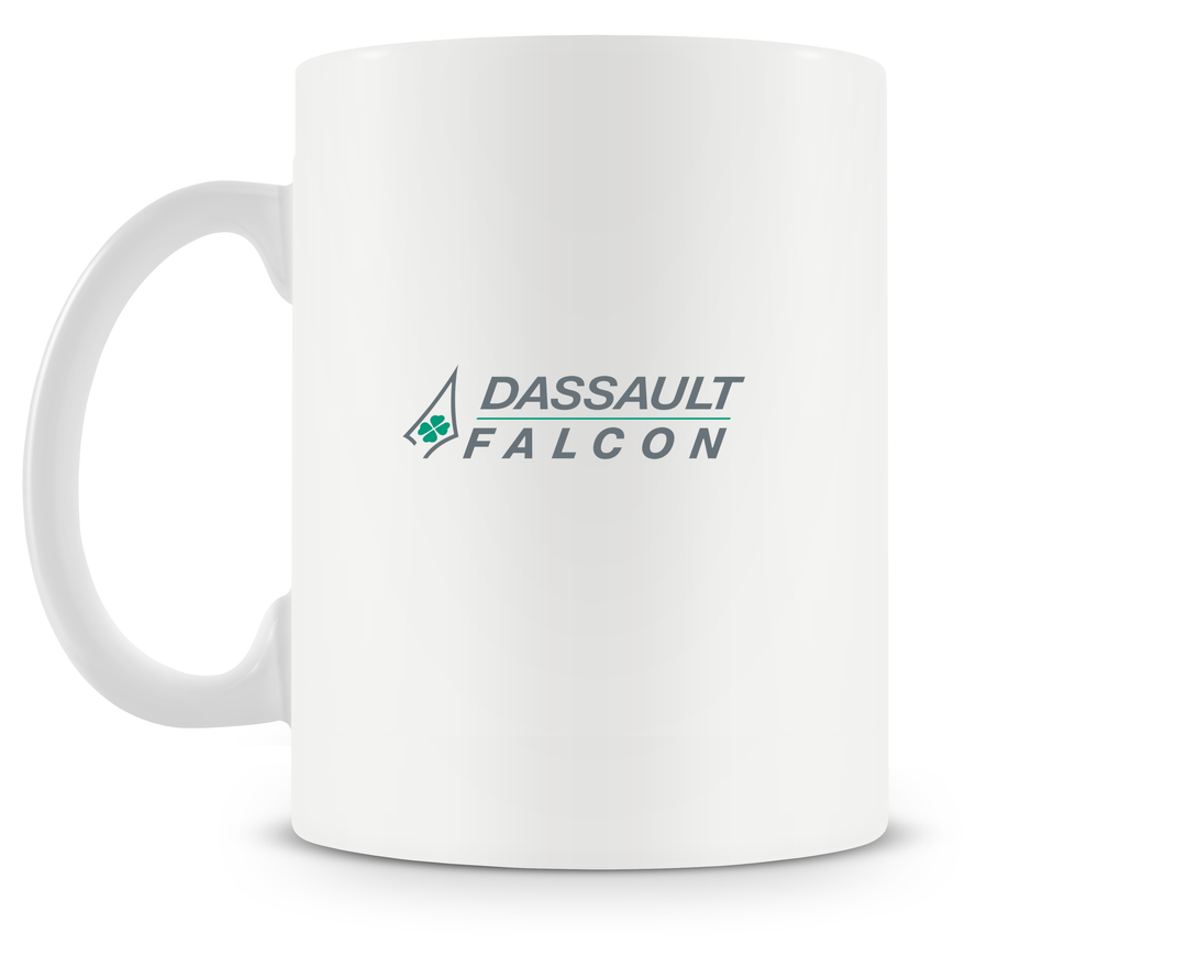 back of Dassault Falcon 50EX Mug 15oz.