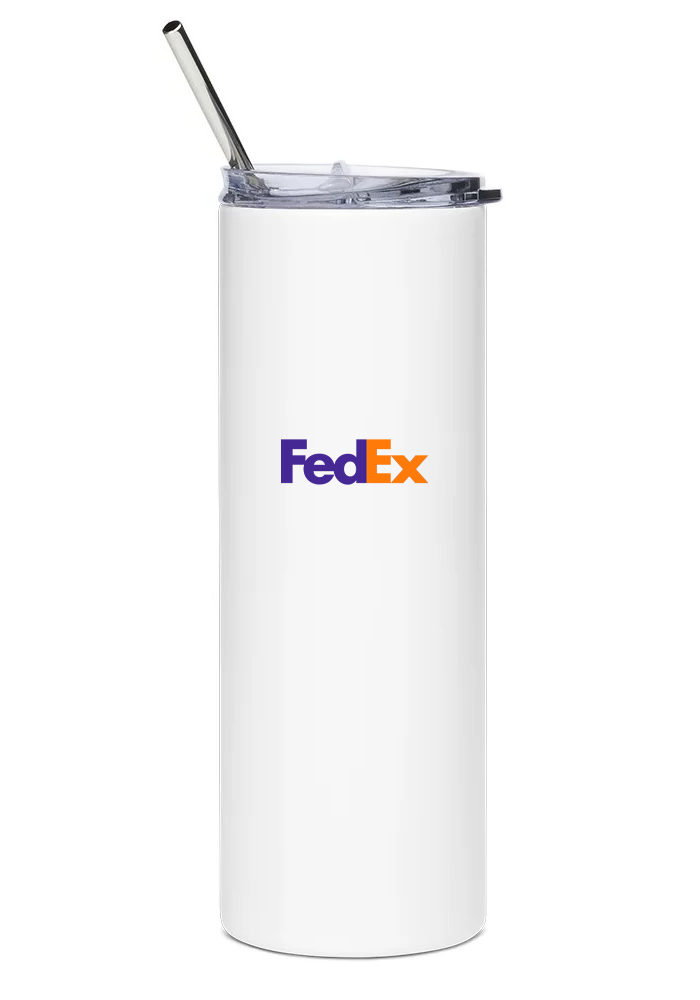back of FedEx Cessna Caravan water tumbler
