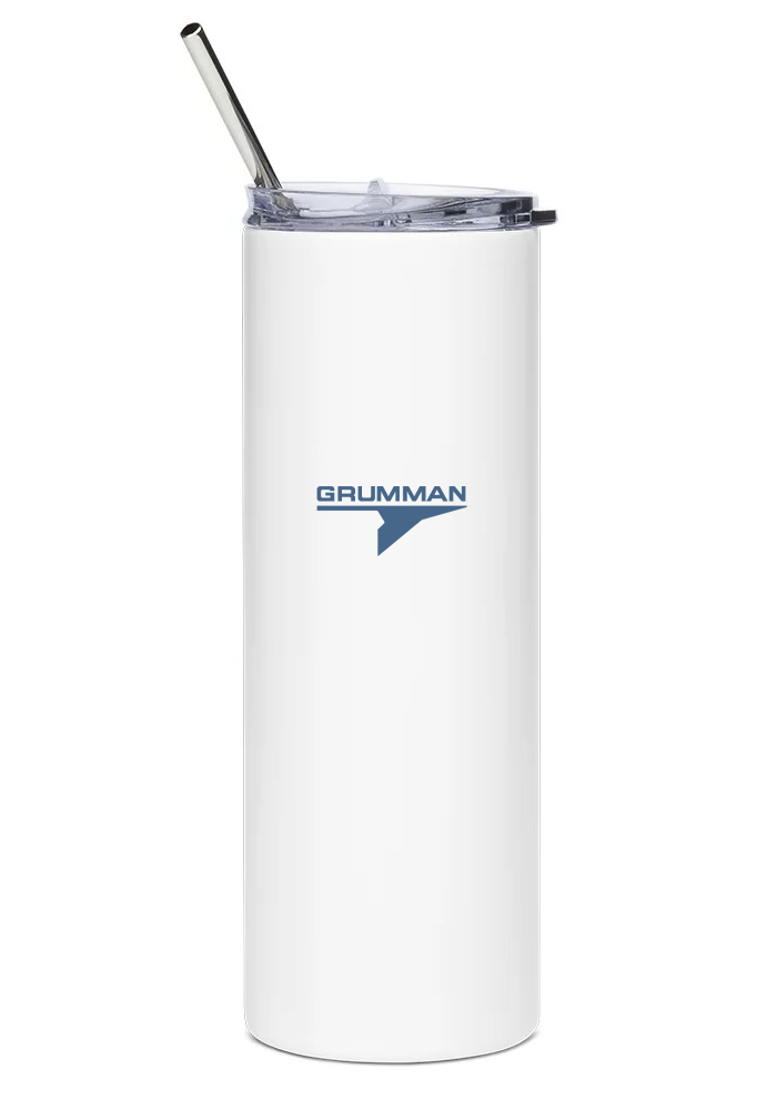 back of Grumman Tiger water tumbler