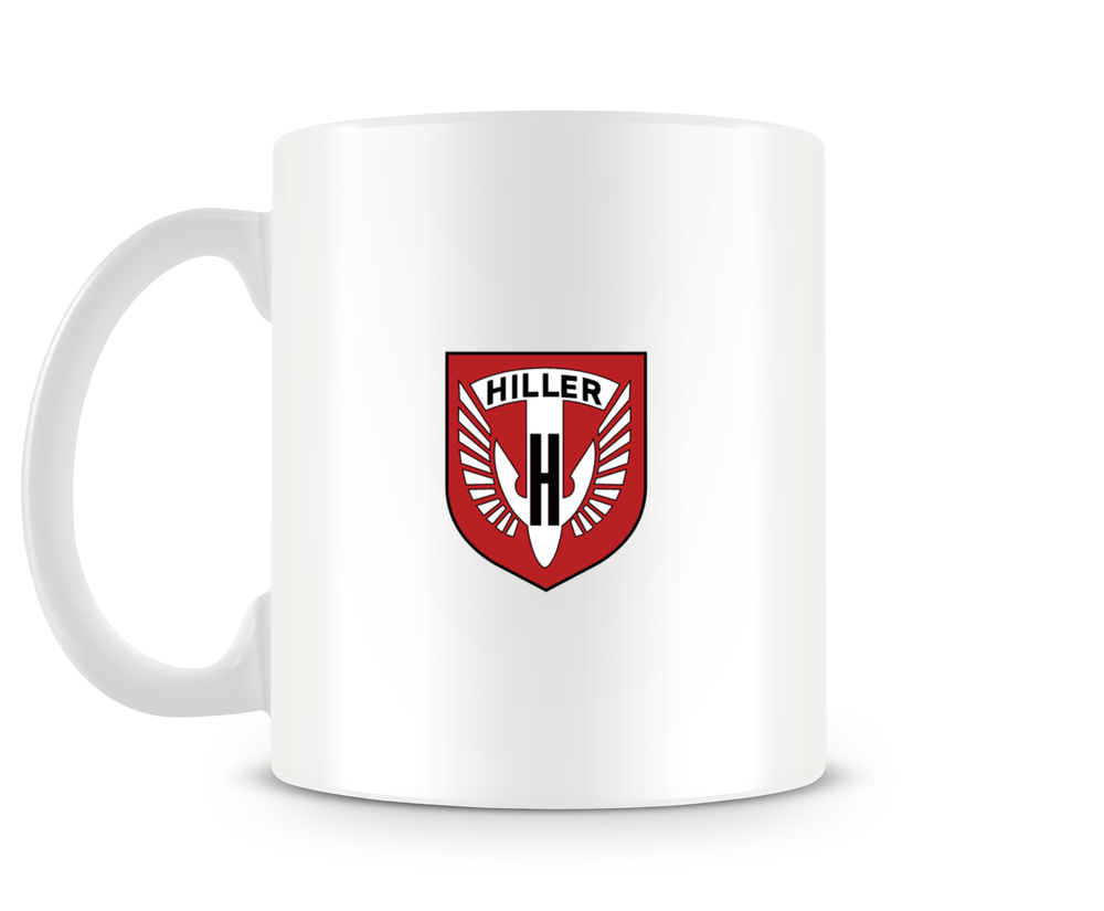 back of Hiller UH-12 Mug