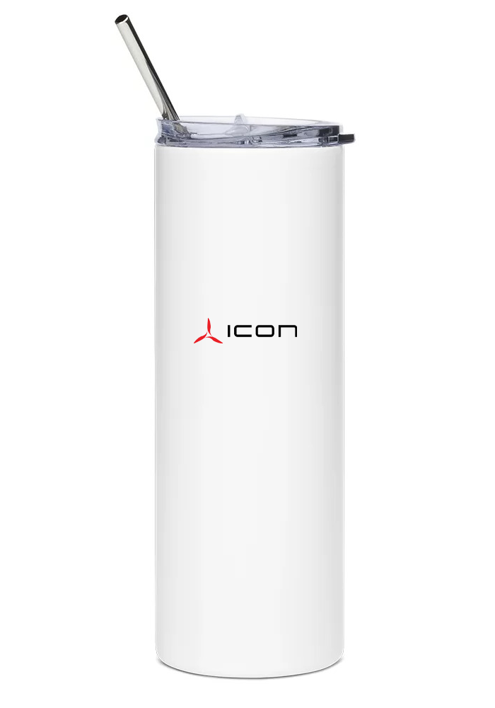 back of ICON A5 water bottle