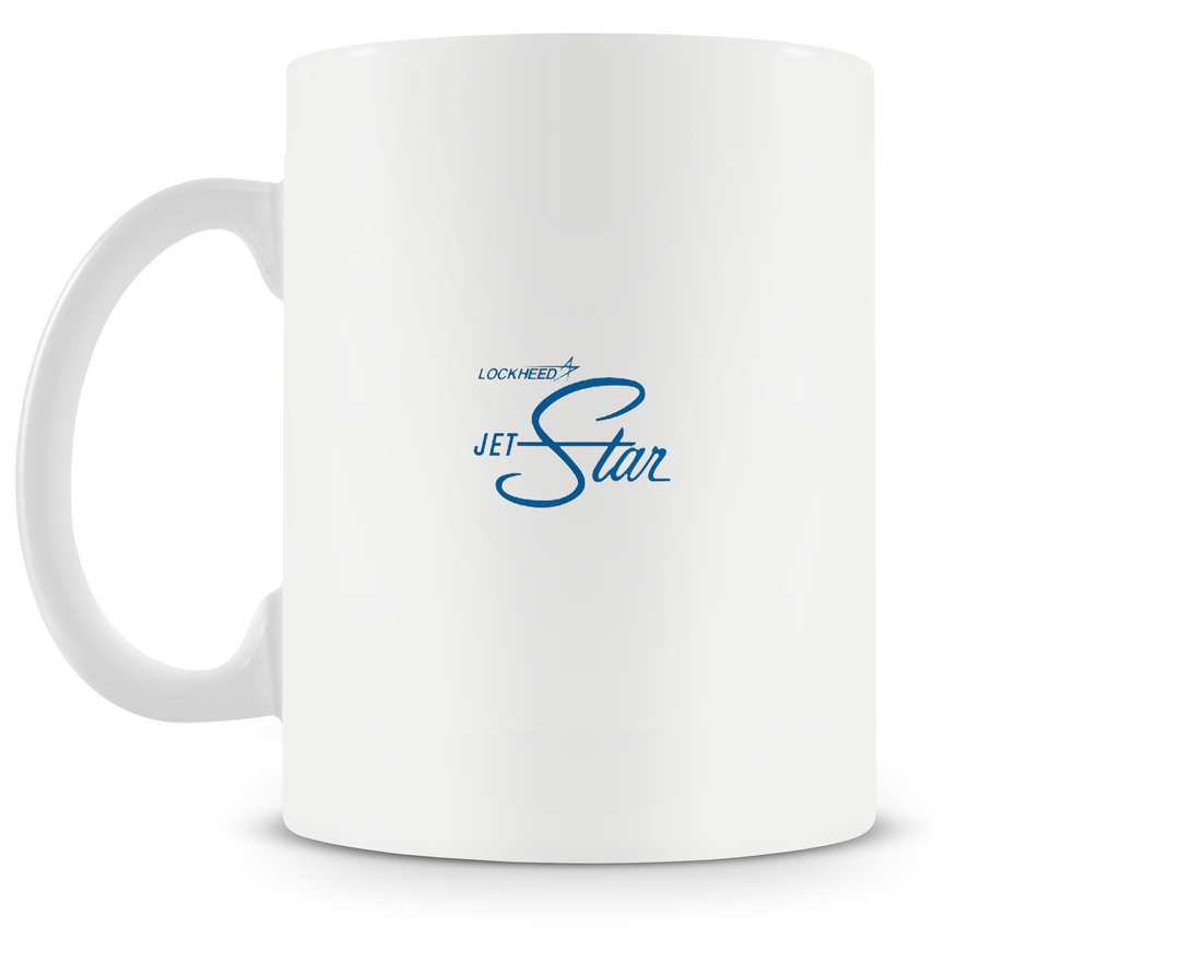 back of Lockheed VC-140B JetStar mug