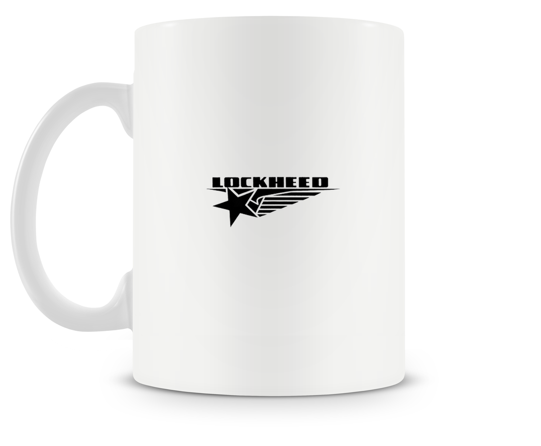 back of Lockheed P-38 Lightning mug 15oz