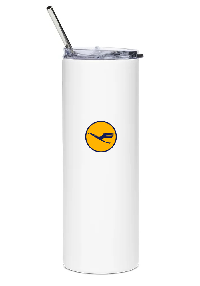 back of Lufthansa Lockheed Constellation water tumbler