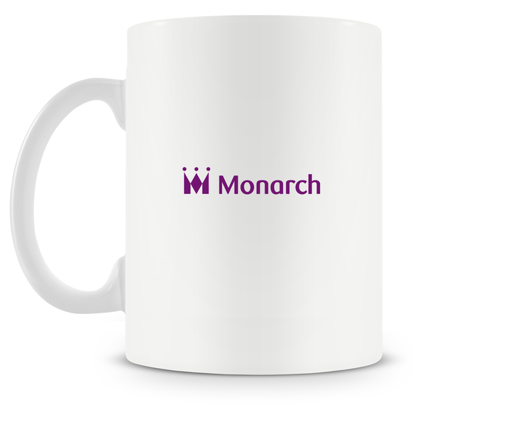 back of Monarch Airlines Airbus A320 mug