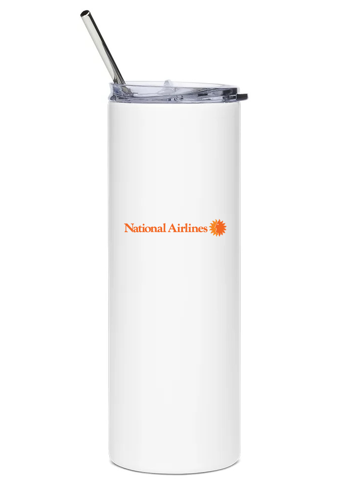 back of National Airlines Boeing 727 water tumbler