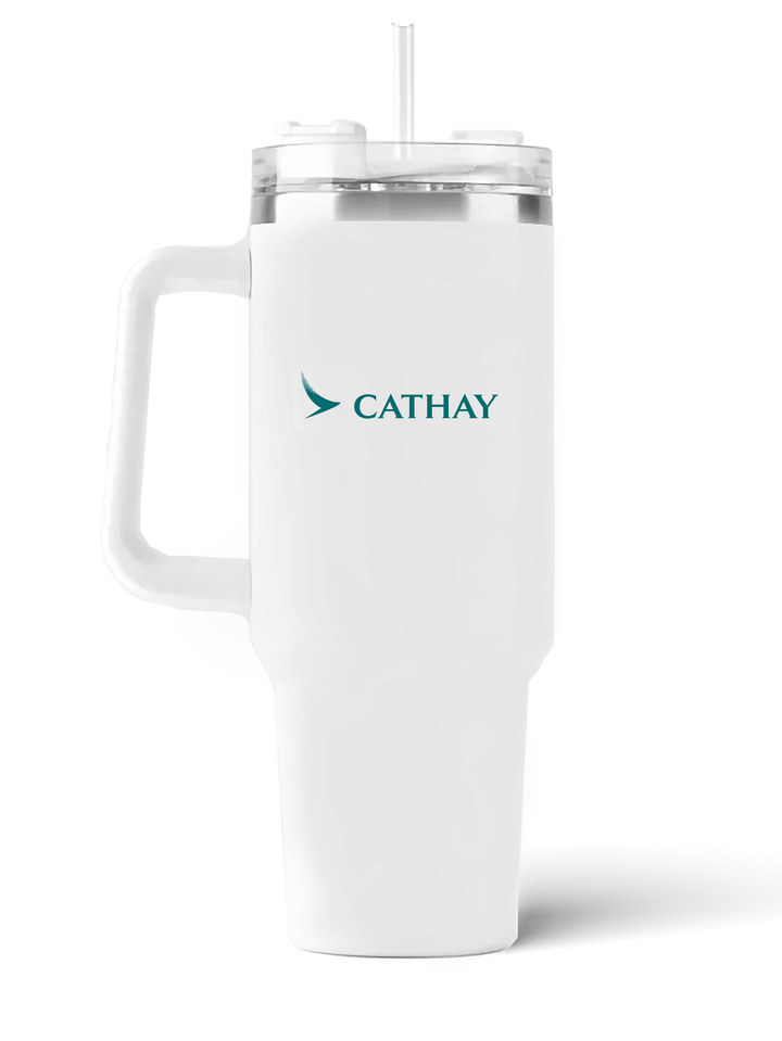back of Cathay Pacific Airbus A350-900 quencher