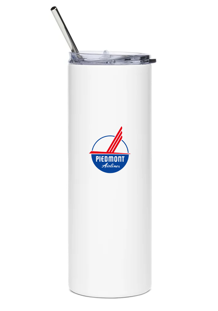 back of Piedmont Airlines Fokker F27 Friendship water tumbler