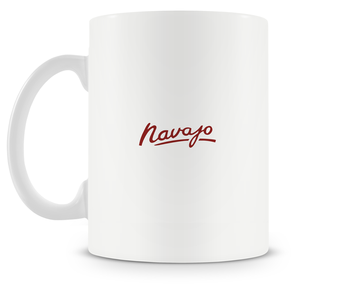 back of Piper Navajo mug