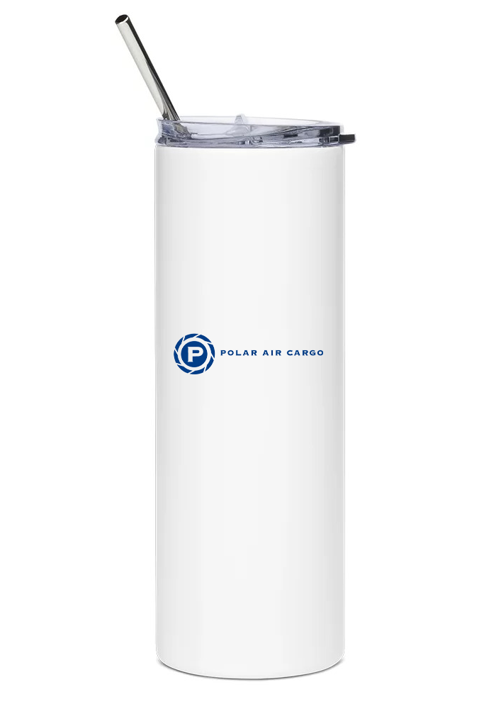 back of Polar Air Cargo Boeing 747 water tumbler