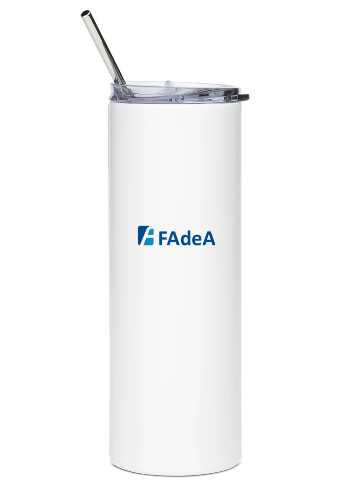 back of FMA IA 58 Pucará water tumbler