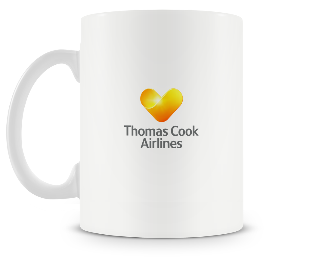 back of Thomas Cook Airlines Airbus A330 Mug 15oz