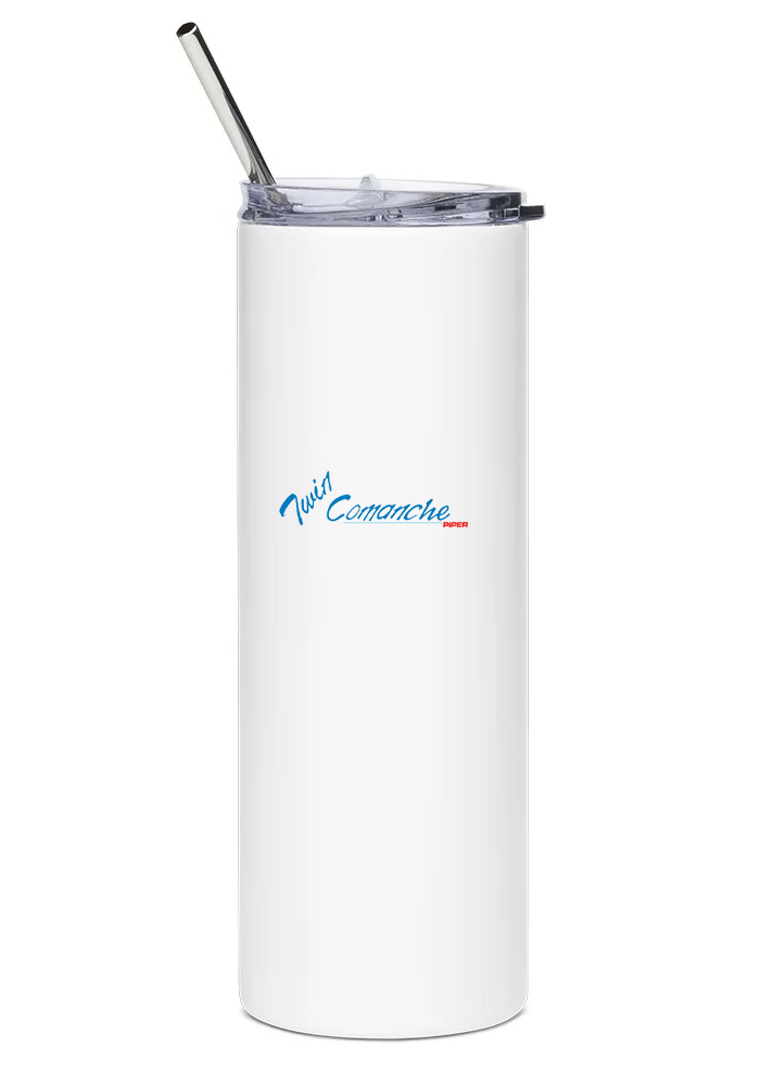 back of Piper Twin Comanche C water bottle