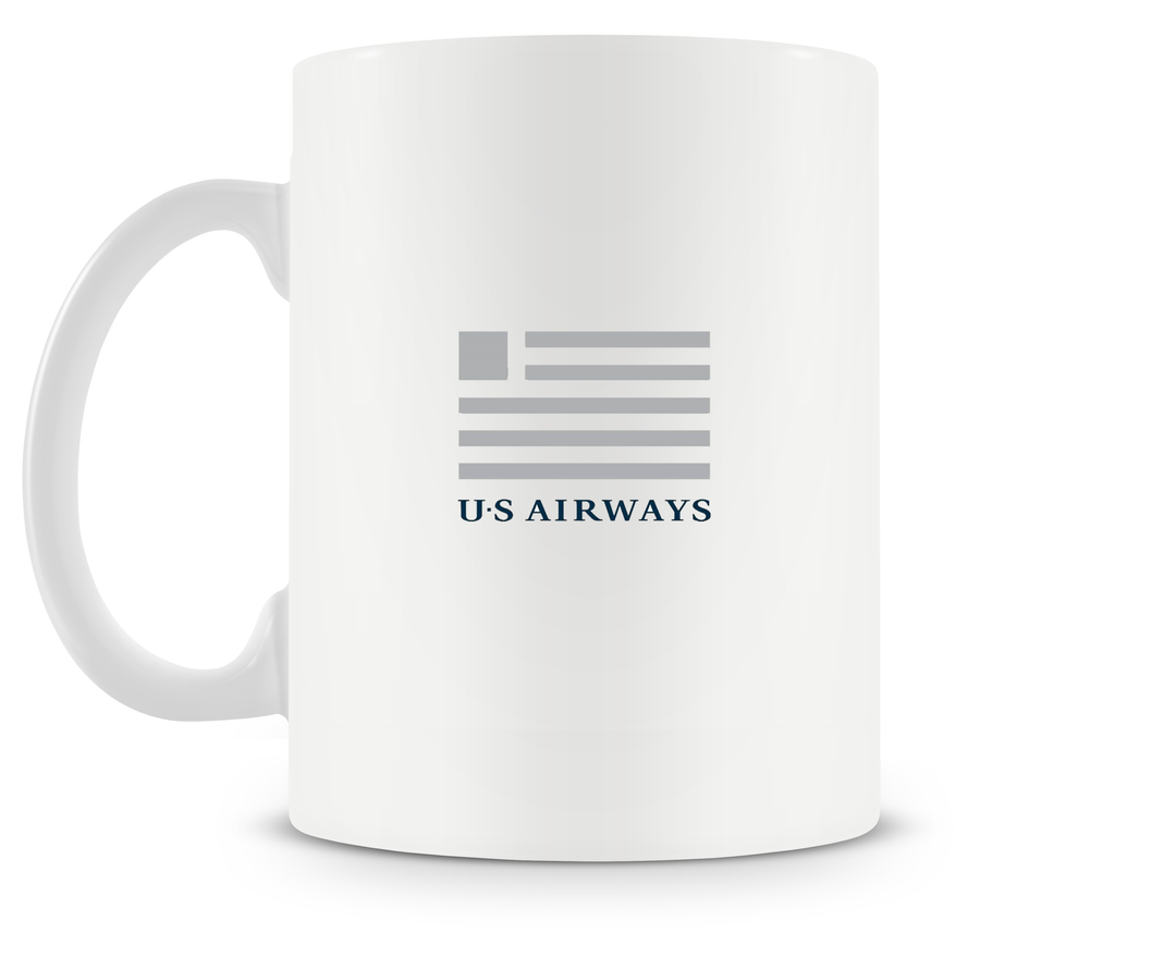 back of US Airways Airbus A319 Mug 15oz