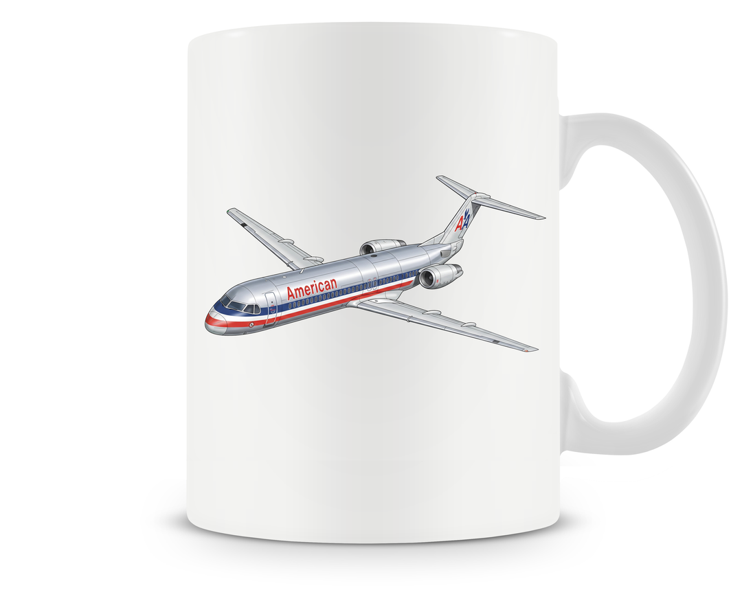 American Airlines Fokker 100 mug