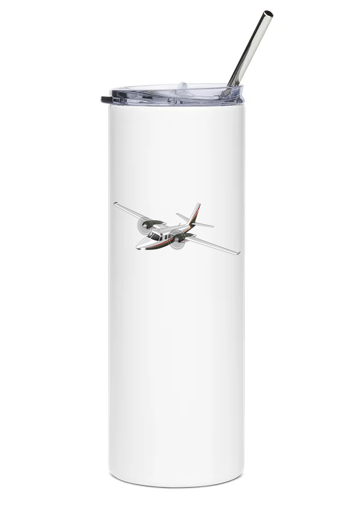 Aero Commander Shrike Stainless Steel Water Tumbler with straw