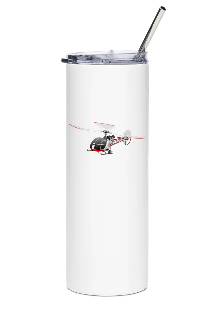 Aérospatiale Alouette II Mug Stainless Steel Water Tumbler with straw