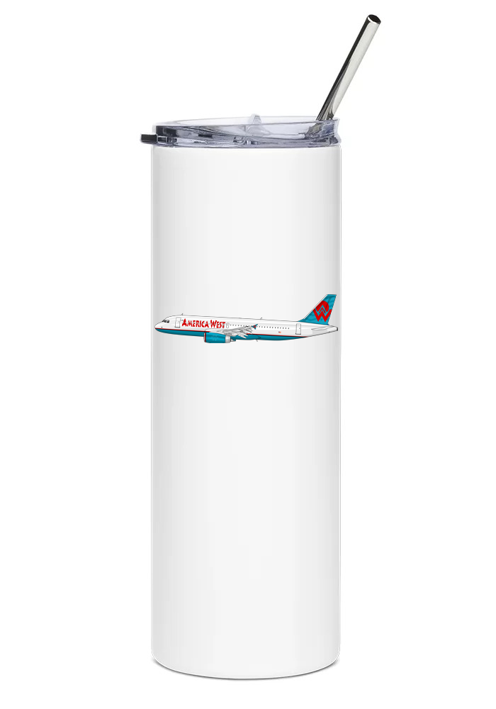 America West Airbus A319 water tumbler