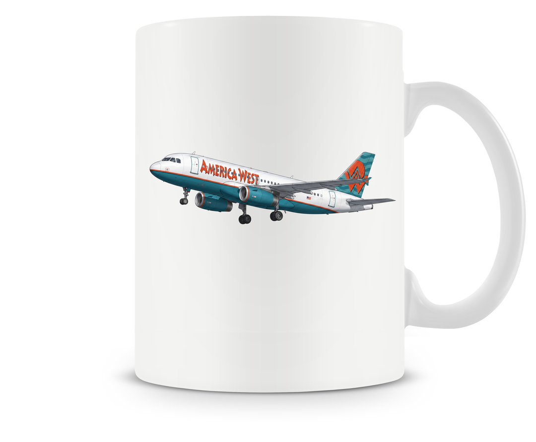 America West Airbus A319 mug