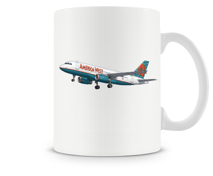 America West Airbus A319 mug
