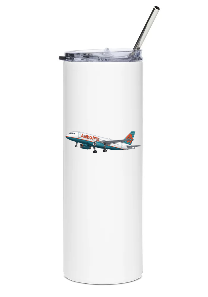 America West Airbus A319 water tumbler