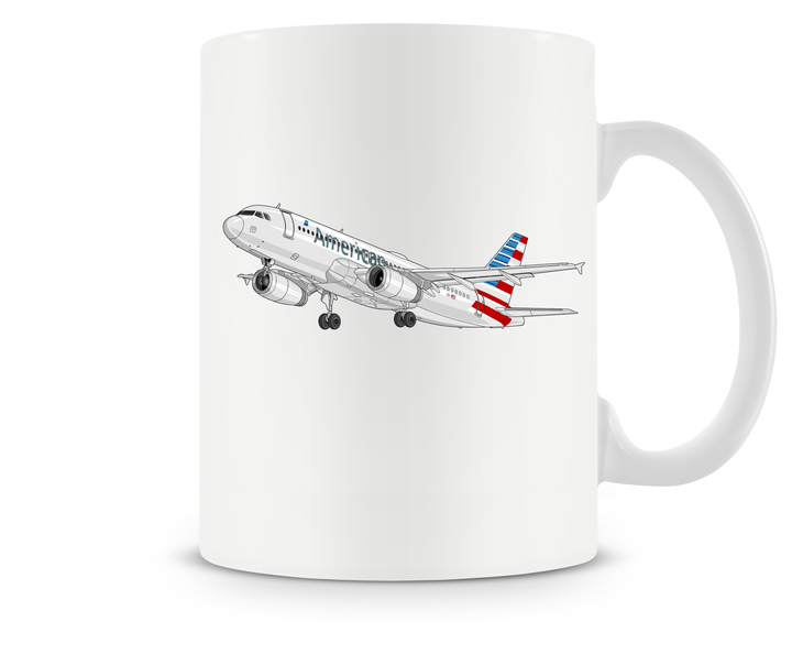 front American Airlines Airbus A320 15oz.