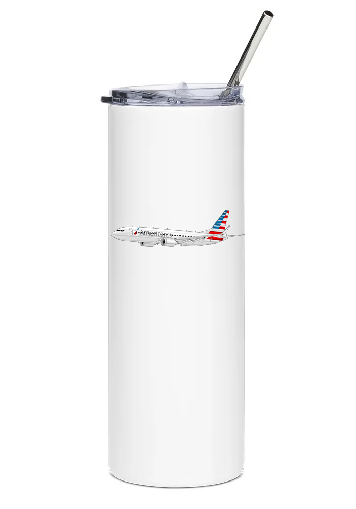 American Airlines Boeing 737 MAX water tumbler