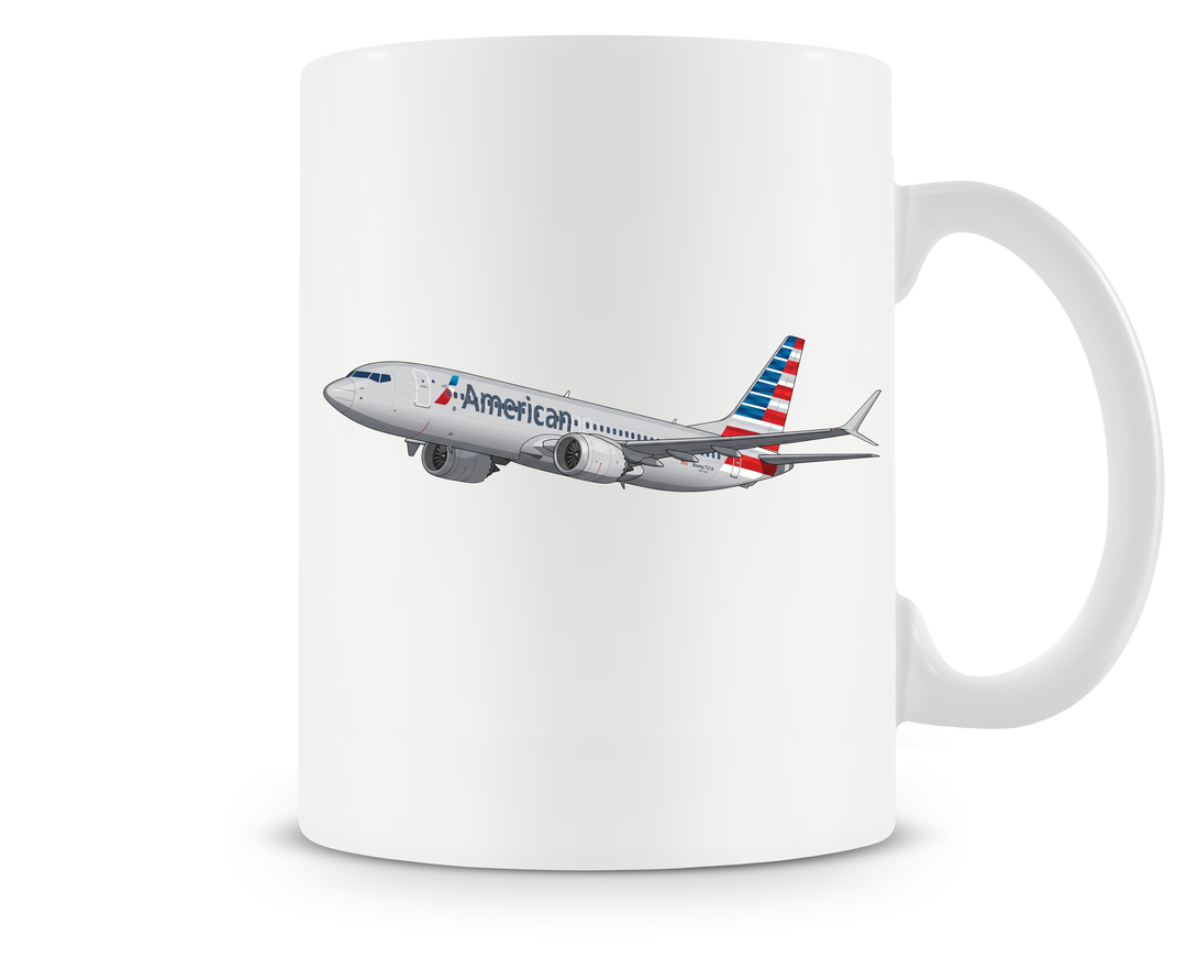 American Airlines Boeing 737 MAX mug