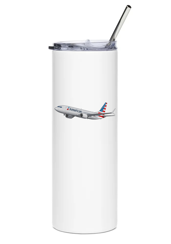 American Airlines Boeing 737 MAX water tumbler