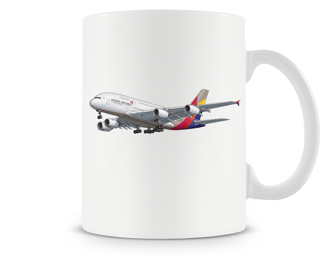 Asiana Airlines Airbus A380 mug