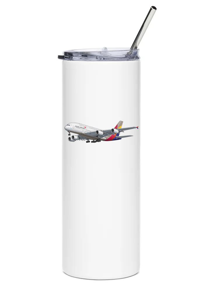 Asiana Airlines Airbus A380 water tumbler