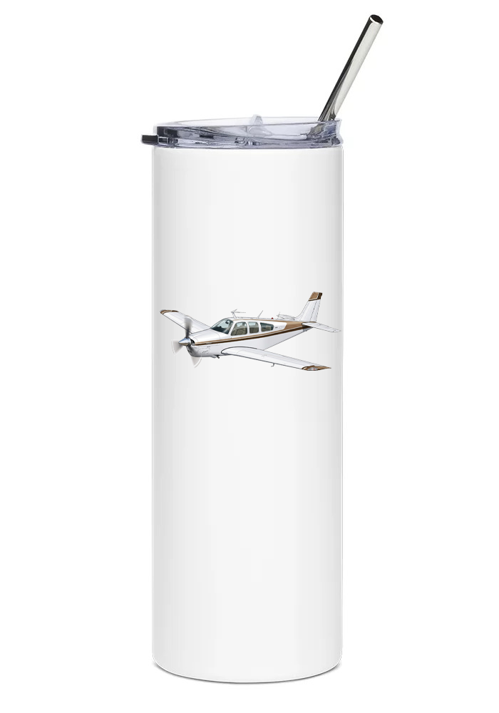 Beechcraft Bonanza F33A water tumbler