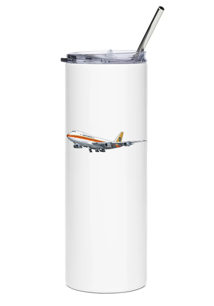 Continental Airlines Boeing 747 water tumbler