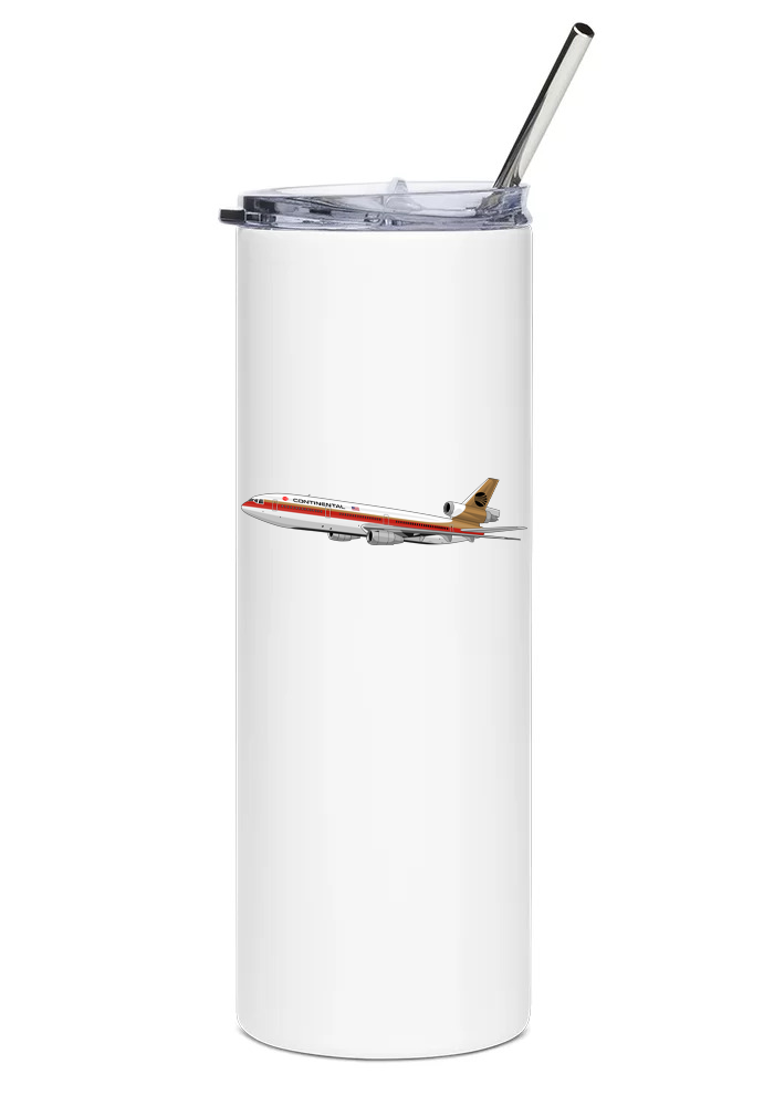 Continental Airlines McDonnell Douglas DC-10 water bottle