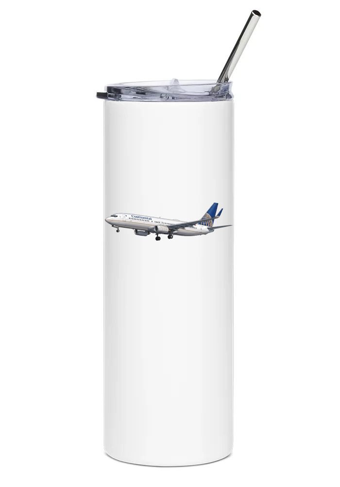 Continental Airlines Boeing 737NG water tumbler