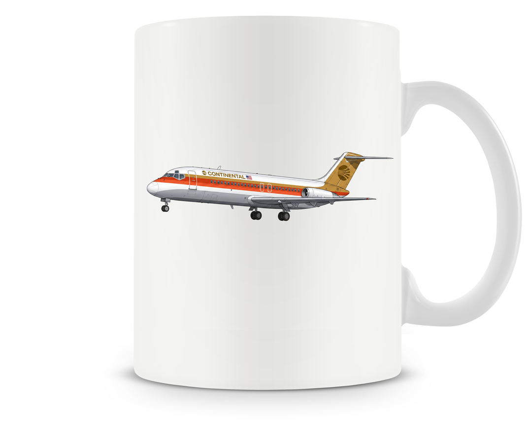 Continental Airlines McDonnell Douglas DC-9 mug