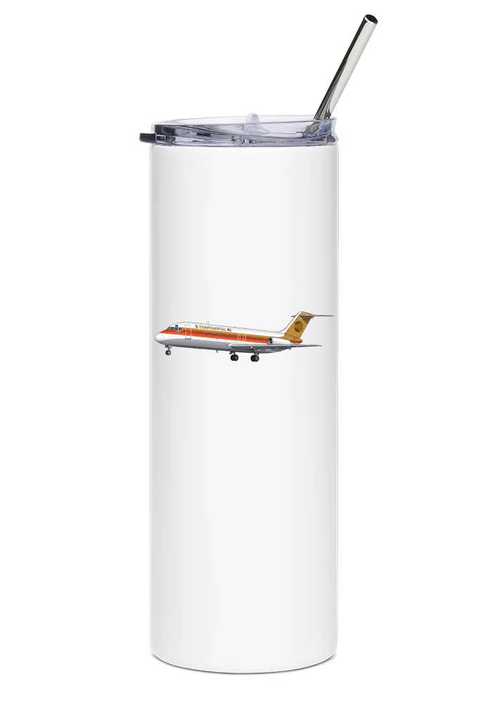 Continental Airlines McDonnell Douglas DC-9 water tumbler