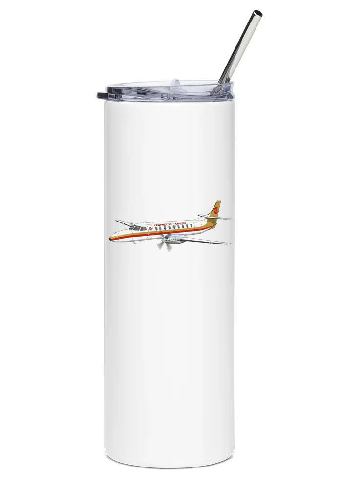 Continental Express Fairchild Metroliner water tumbler