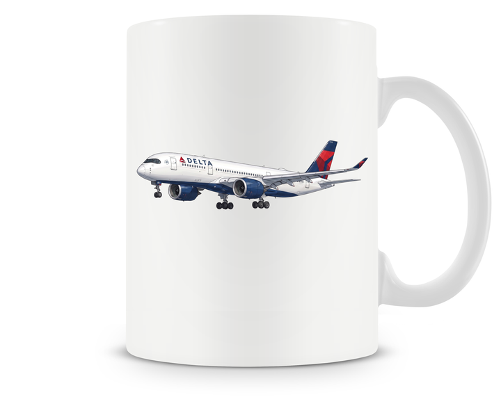 Delta Airlines Airbus A350 mug