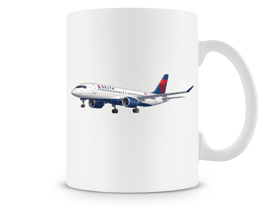 Delta Airlines Airbus A220 mug