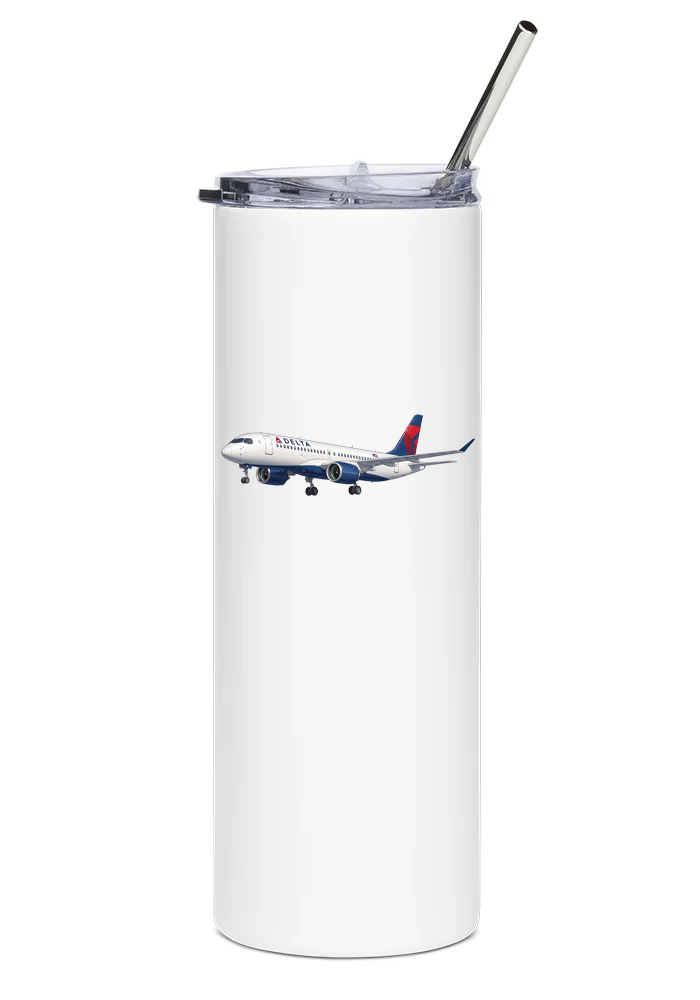 Delta Airlines Airbus A220 water tumbler
