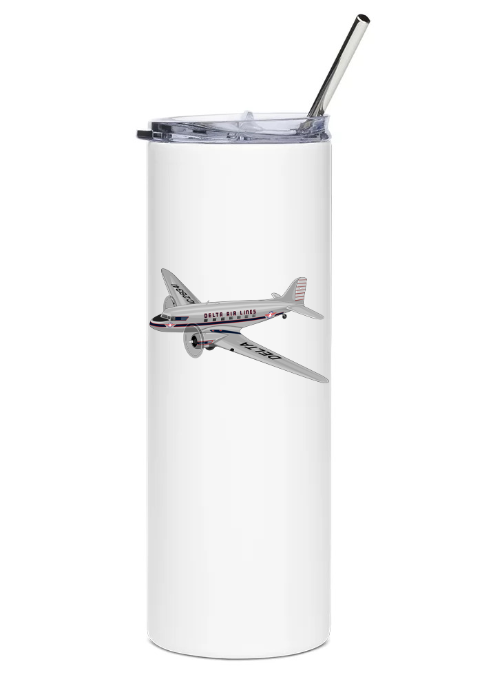 Delta Airlines Douglas DC-3 water bottle