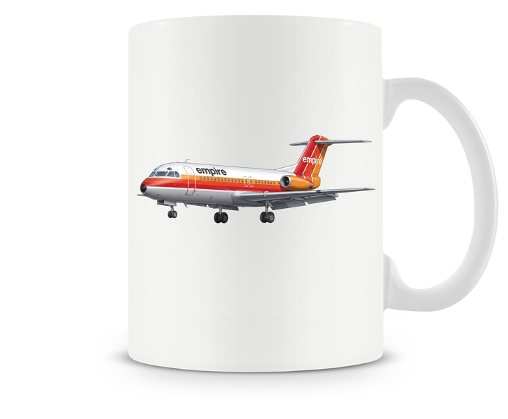 Empire Airlines Fokker F28 mug