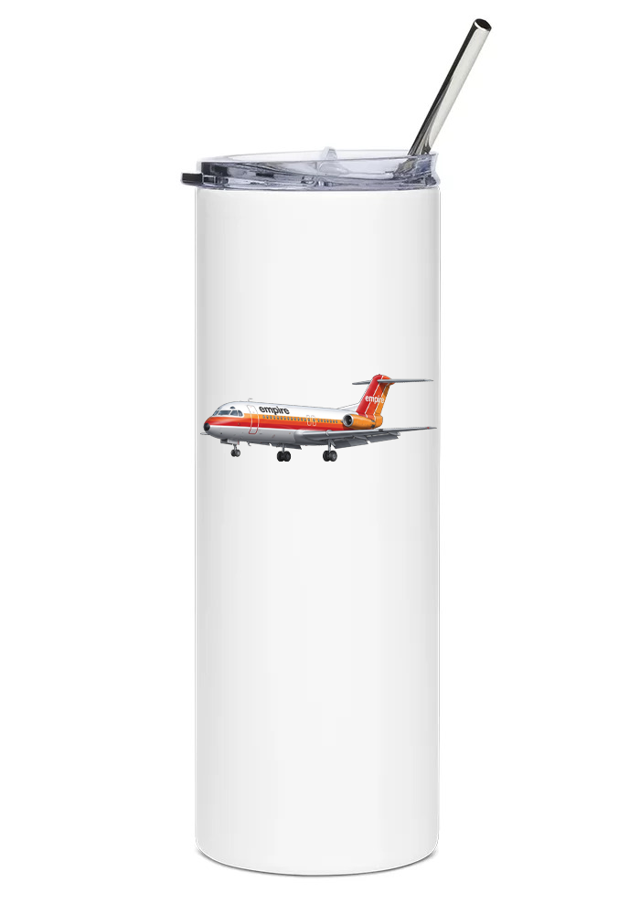 Empire Airlines Fokker F28 water tumbler