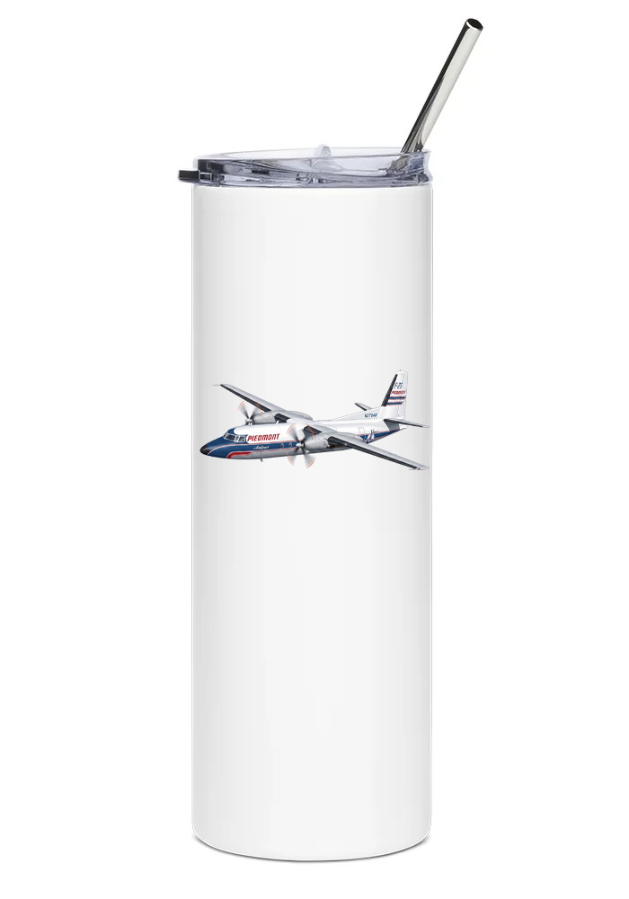 Piedmont Airlines Fokker F27 Friendship water tumbler